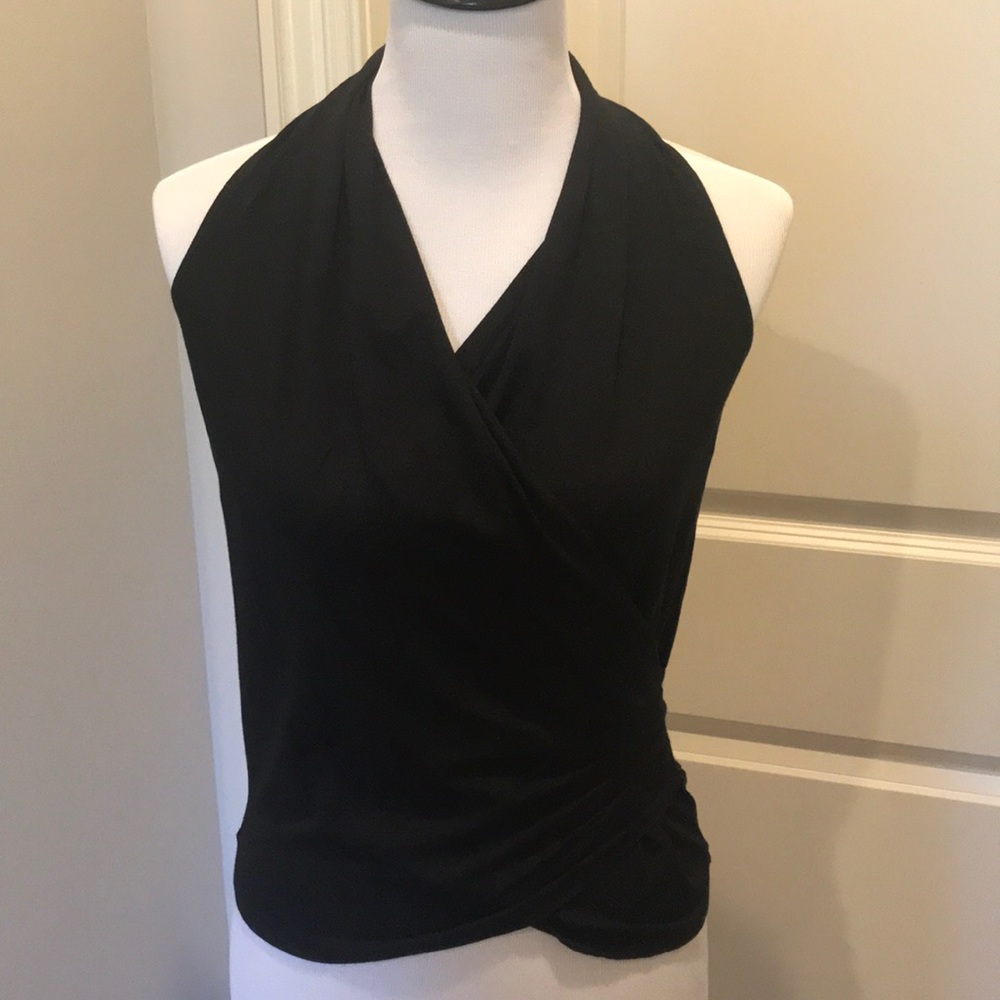 White House Black Market Black Knit Top